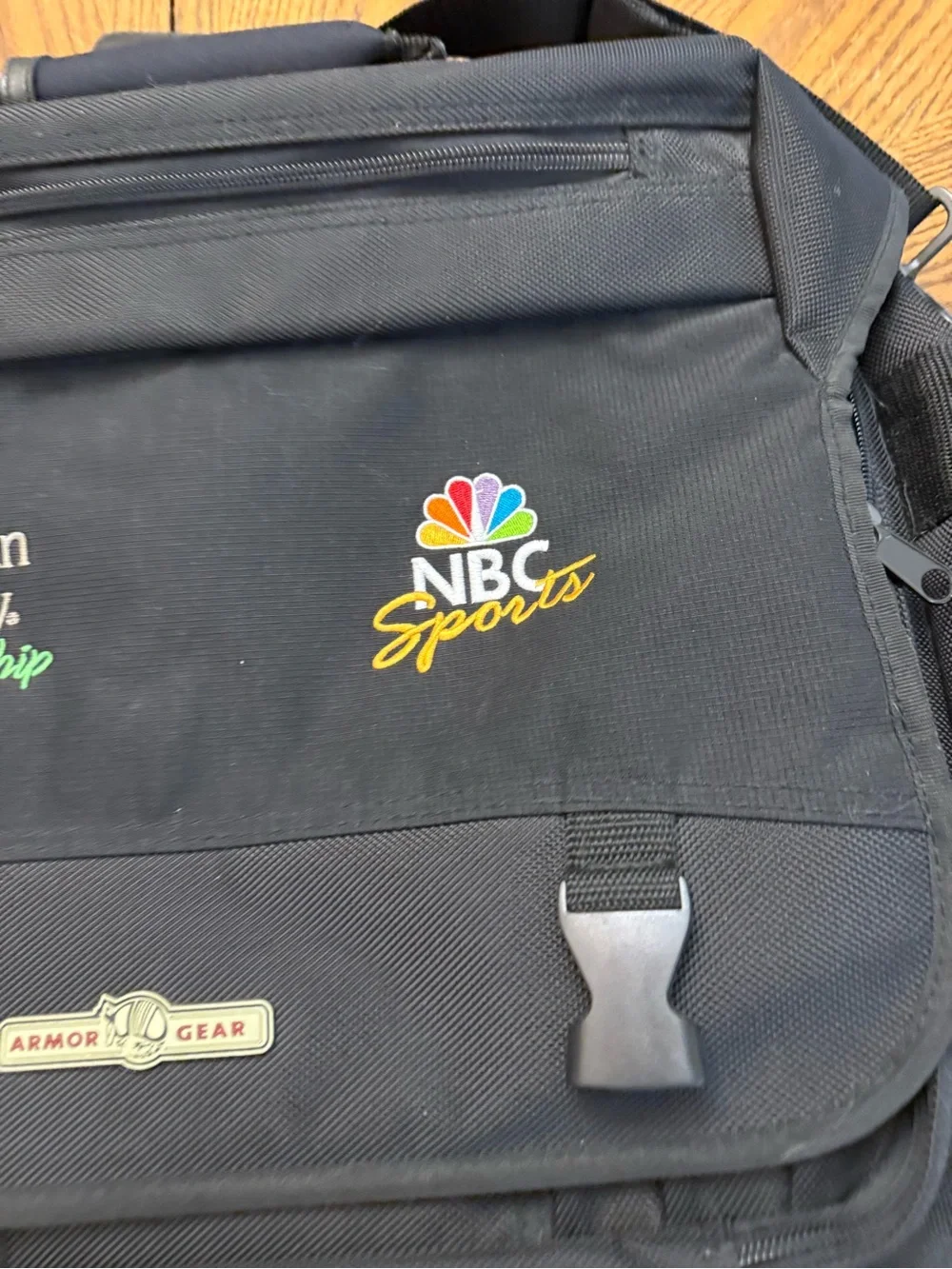 American Century Championship NBC Sports Black Messenger Bag by Armored Gear
